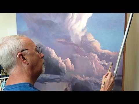 Creating An Epic 5-foot Cloudscape [Part 2–Oil Painting DEMO]