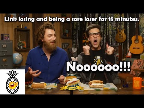Link being a sore loser (GMM International Taste Test Dart Game Edition)