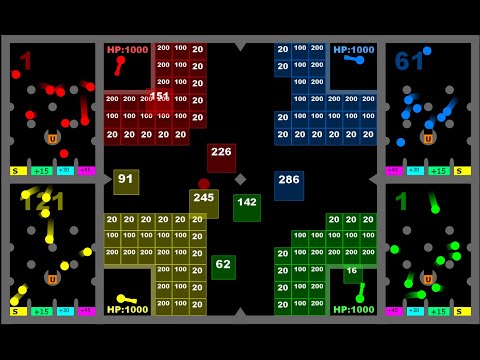 Base Defense Block Battle - Marble Race in Algodoo