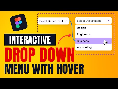 How to Create Interactive Drop Down Menu In Figma | Figma Tutorial