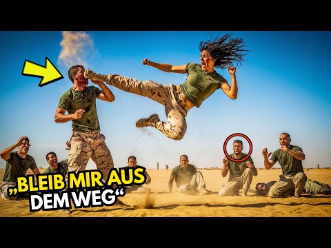 „Die neue Rekrutin?“ Sie wirkte hilflos – dann schaltete sie 8 Marines in 45 Sekunden aus