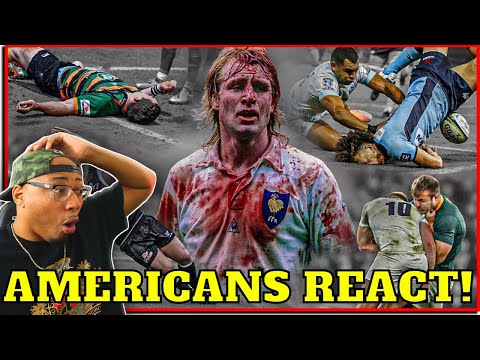 AMERICAN FIRST TIME WATCHING RUGBY | HARDEST HITS! (REACTION)
