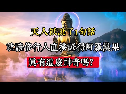 天人只說了1句話，就讓修行人直接證得阿羅漢果，真有這麽神奇嗎？｜佛教 ｜佛學知識｜修心修行｜禪悟人生 ｜金剛經