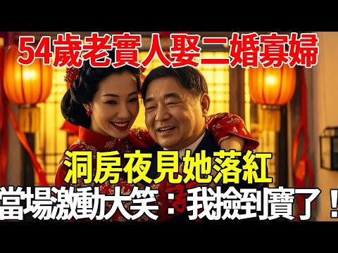 54歲老實人娶二婚寡婦，洞房夜見她落紅，當場激動大笑：我撿到寶了！#蝴蝶飛飛 #民間故事 #奇聞趣事 #古代小說#懸疑#老年情感