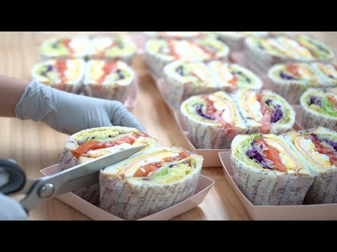 Korean Cafe :: How to Make Ham cheese  Sandwiches / With Recipe
