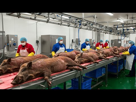 How Farmers Handle Millions of Wild Boars – Incredible Food Factory Process Revealed