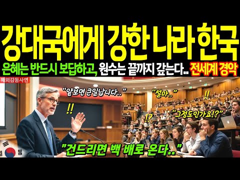 [해외감동사연] "강자한테 강해지는 나라, 한국" 하버드 대학 교수가 연구한, 한국이 절대 무너지지 않는 이유