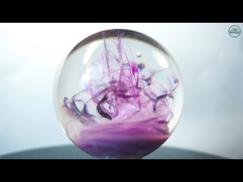 Resin art sphere, [ Alcohol ink in resin ], Epoxy resin. 3D RESIN Art. DIY