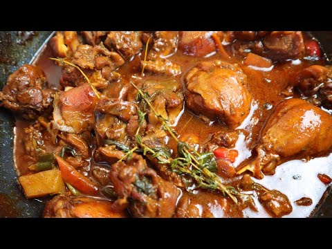 SUPER TASTY JAMAICAN BROWN STEW CHICKEN STEP BY STEP | STEWED CHICKEN