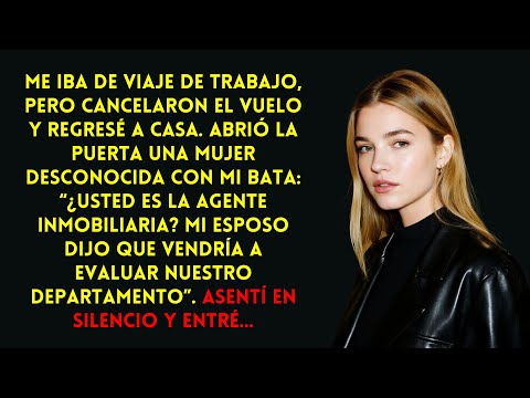 Cancelaron mi vuelo y volví a casa… Una desconocida abrió la puerta con mi bata puesta. 😳