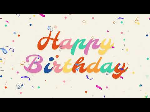 1 HOUR of confetti multicolor v1 | Happy Birthday BG Video Loop Wallpaper Screesaver