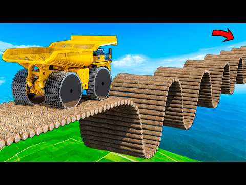 Sawblade wheel truck vs logs