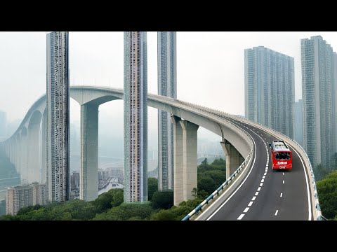 Riding Tallest Overpass in China’s Biggest City