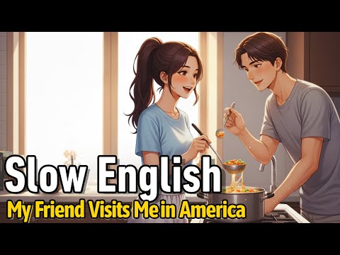 Simple English Conversations | My Friend Visits Me in America (A1–A2)