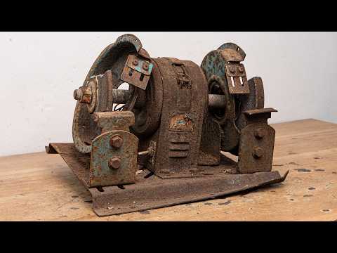 Full Restoration of a Rusty Bench Grinder