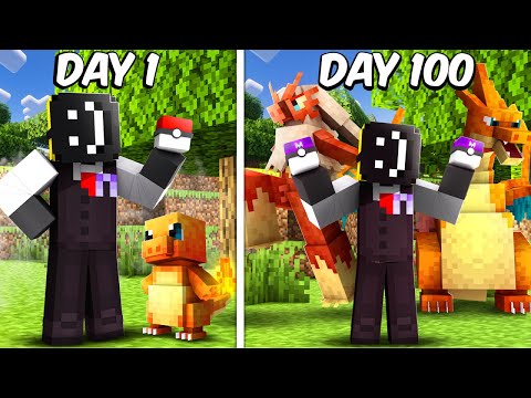 I Spent 100 Days in FIRE TYPE ONLY Cobblemon Vs my Rival!