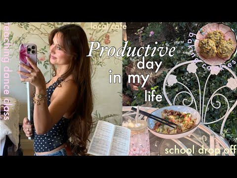 day in my life: waking up at 7:00am, oat cookies, teaching dance, editing in a new cafe