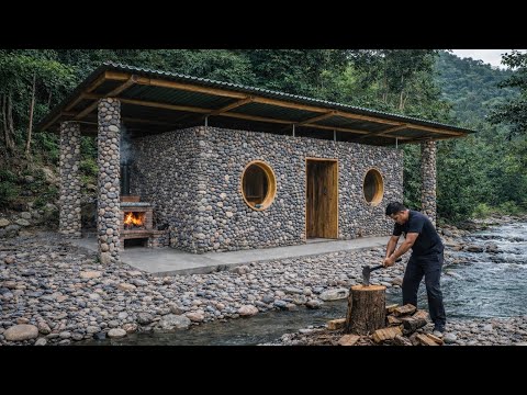 I used the small pebbles I collected from the riverbank to build a small, sturdy, and warm house