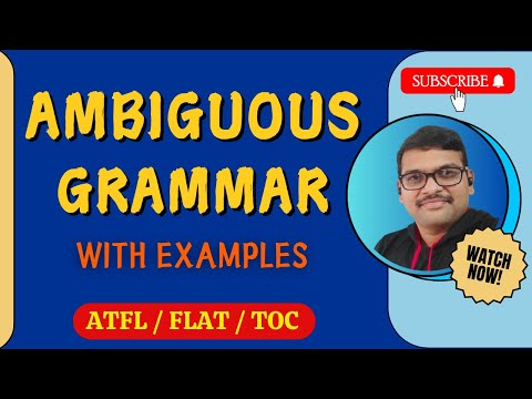30-AMBIGUOUS GRAMMAR IN AUTOMATA THEORY || AMBIGUITY IN CONTEXT FREE GRAMMAR || TOC