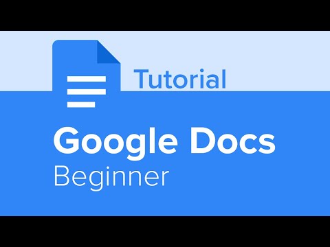 Google Docs Beginner Tutorial