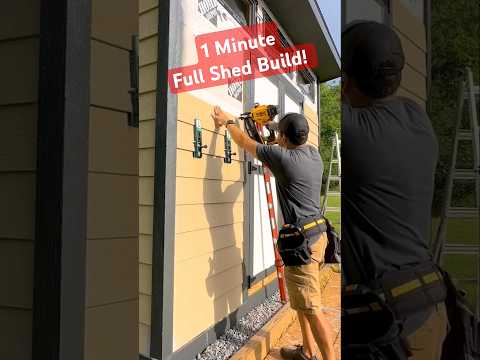 Full Shed Build in 1 Minute! 🔨