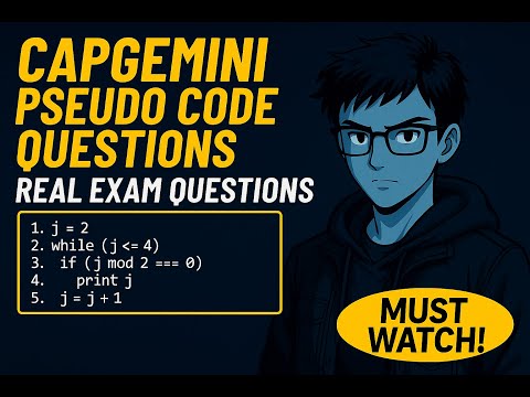 Capgemini Pseudo Code Questions 2025 | Real Exam Questions + Placement Prep (All Companies)