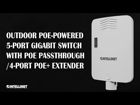 Outdoor PoE-Powered 5-Port Gigabit Switch with PoE Passthrough / 4-Port PoE+ Extender