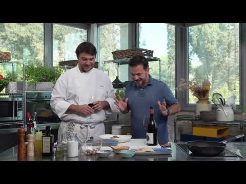 Anatra con funghi alla brace, olio al curry e cocco