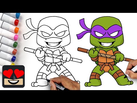 How To Draw Donatello | Teenage Mutant Ninja Turtles