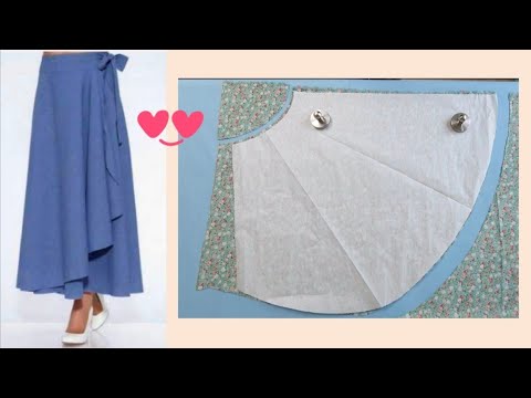 Create an elegant and feminine flared wrap skirt