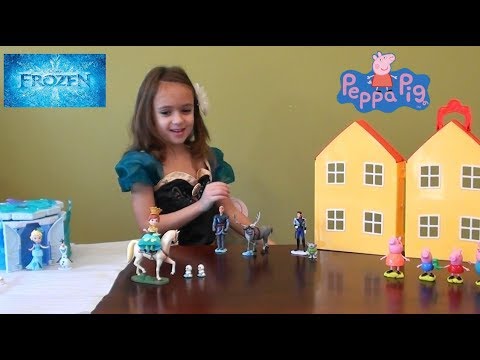 Peppa Pig: Peppa Pig in Elsa's Castle Story with Disney Frozen Castle and Anna and Elsa Toys