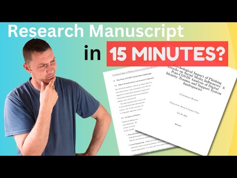 Write a research paper in 15 MINUTES / SciSpace Agent