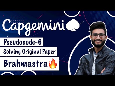 Capgemini Pseudocode Questions [English] | Original Paper Solved | Aakash Verma