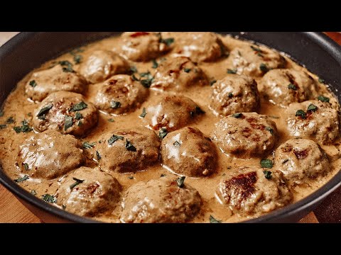 Chiftele delicioase intr-un sos cremos de mustar foarte delicios!