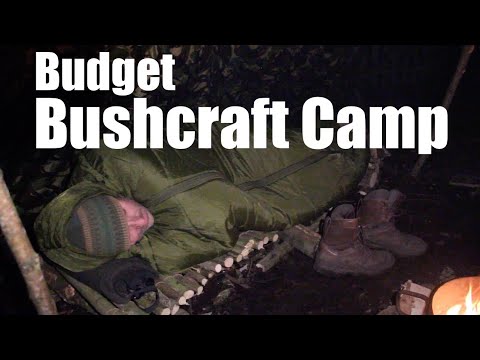 Budget Bushcraft Overnight Camp.  Kit Yourself Out For Less Than £100.  Raised Bed.  Irish Stew.