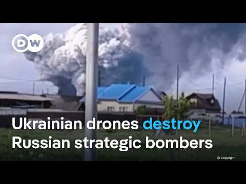 Ukraine claims 40 Russian aircraft hit by drone attacks | DW News