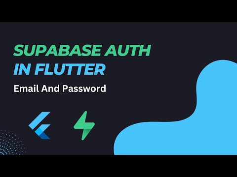 Supabase Auth Flutter | Email and Password Authentication in Flutter | Supabase Flutter