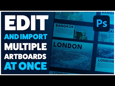 How to multiple artboards at once - Adobe Photoshop tutorial