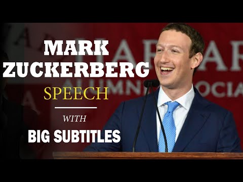 Mark Zuckerberg Harvard Commencement Speech | ENGLISH SPEECH with BIG Subtitles