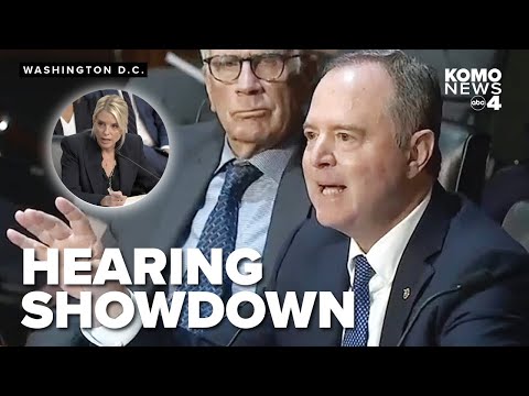 Senator Schiff, Bondi get into heated debate when questioned about Epstein, Homan bribe allegations