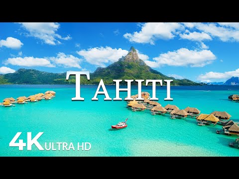 FLYING OVER TAHITI (4K UHD) – Soothing Music Along With Beautiful Nature Video - 4K Video UHD #5