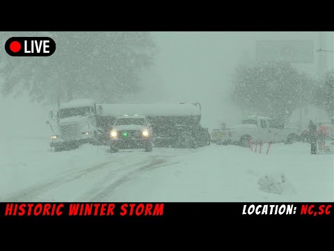 HISTORIC WINTER STORM CRIPPLES CHARLOTTE — LIVE STORM CHASER