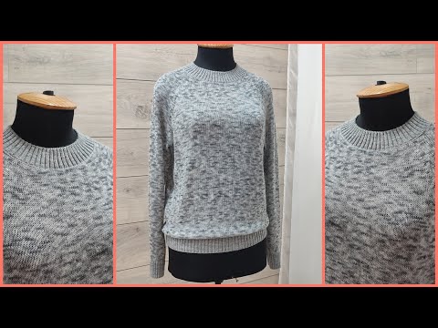 Реглан с убавками на плече. Подробный расчёт и вязание. Гибридная паутинка из мохера.