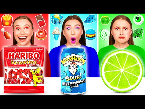 Food of The Same Colors Challenge | Funny Food Situations by Funny Funny