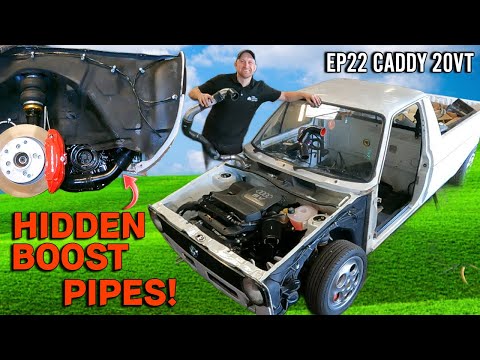 Ep22. Hiding BOOST PIPES!! Mk1 Caddy 20vt Show Car!