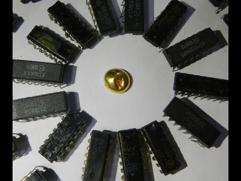 ЗОЛОТО ИЗ КИЛО МЕЛКИХ СОВЕТСКИХ МИКРОСХЕМ!