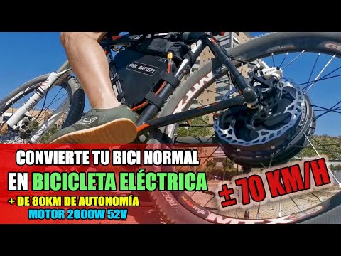 Convert YOUR NORMAL BICYCLE into an ELECTRIC BICYCLE or SPEEDBIKE - 2000w 52v motor, 20Ah battery...