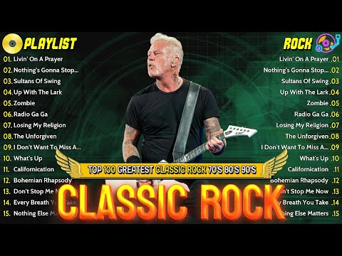 Nirvana, Led Zeppelin, Bon Jovi, Aerosmith, U2, ACDC - Classic Rock Songs 70s 80s 90s Full Album