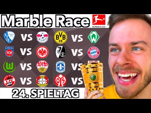 MARBLE RACE sagt die BUNDESLIGA voraus! 👀⚽️ | 24. Spieltag (mit Überraschung!)