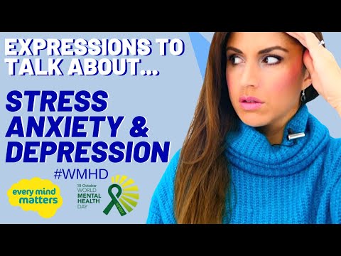 10 English Expressions to talk about about Stress, Anxiety & Depression. #WMHD #everymindmatters,